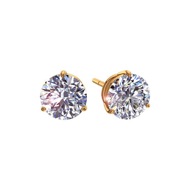 Boucles d'oreilles diamants ronds 0.40 carat Galya I / SI / Or Jaune 18 carats