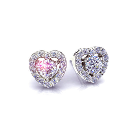 Boucles d'oreilles diamants ronds 0.40 carat Giulia Boucles d'oreilles Giulia diamants ronds DCGEMMES I SI Or Blanc 18 carats