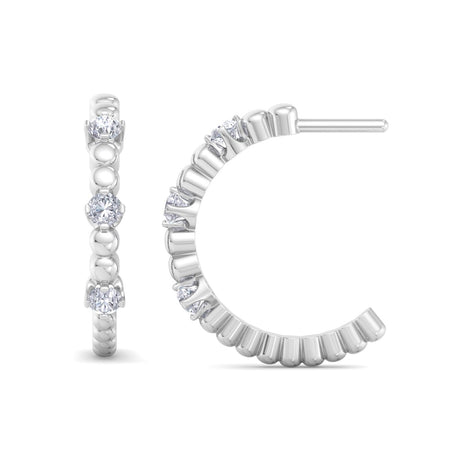 Helene 0.40 carat round diamond earrings Helene round diamond earrings DCGEMMES
