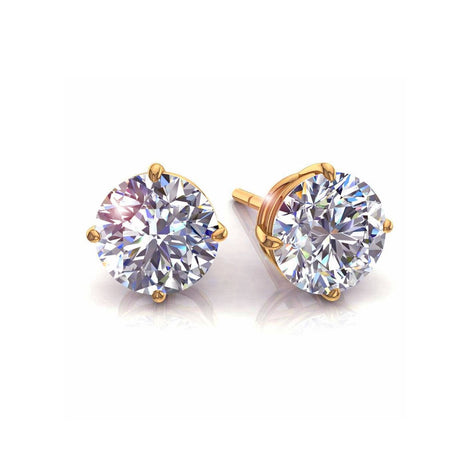 Boucles d'oreilles diamants ronds 0.40 carat Irina Boucles d'oreilles Irina diamants ronds DCGEMMES I SI Or Jaune 18 carats