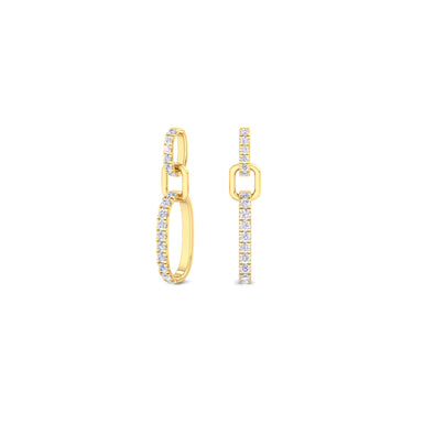 Orecchini Salome con diamanti tondi da 0.40 carati in oro giallo 18 carati