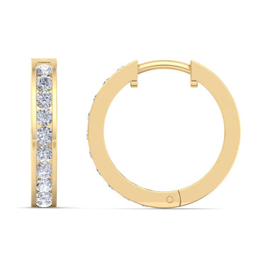 Boucles d'oreilles diamants ronds 0.50 carat Alessia Or Jaune 18 carats