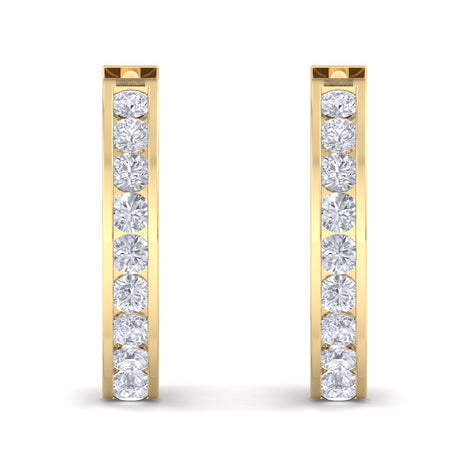 Alessia Orecchini con diamanti tondi 0.50 carati Alessia Orecchini con diamanti tondi 18 carati DCGEMMES Oro giallo XNUMX carati