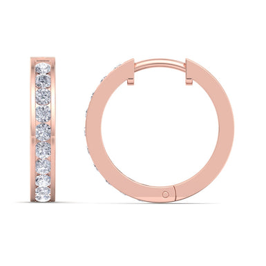 Orecchini Alessia con diamanti tondi da 0.50 carati in oro rosa 18 carati