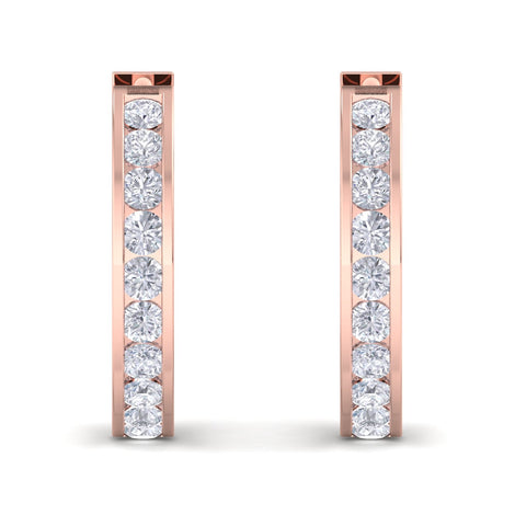 Alessia Orecchini con diamanti tondi 0.50 carati Alessia Orecchini con diamanti tondi 18 carati DCGEMMES Oro Rosa XNUMX carati