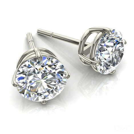 Boucles d'oreilles diamants ronds 0.50 carat Irina Boucles d'oreilles Irina diamants ronds DCGEMMES   