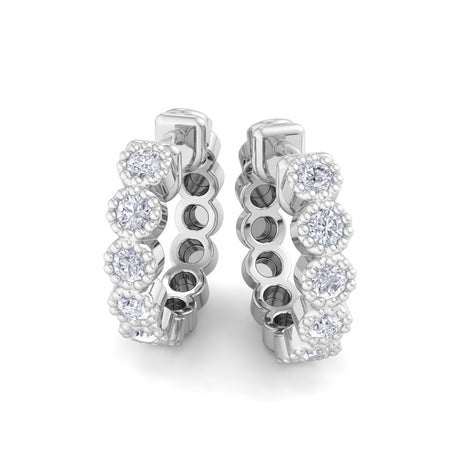Boucles d'oreilles diamants ronds 0.50 carat Linda Boucles d'oreilles Linda diamants ronds DCGEMMES Or Blanc 18 carats  