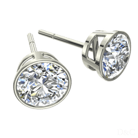 Alambra 0.60 carat round diamond earrings Alambra round diamond earrings DCGEMMES