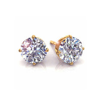 Boucles d'oreilles diamants ronds 0.60 carat Irina Boucles d'oreilles Irina diamants ronds DCGEMMES I SI Or Jaune 18 carats