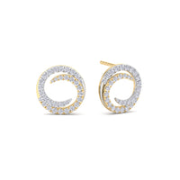 Nelly 0.60 carat round diamond earrings Nelly round diamond earrings DCGEMMES 18 carat White Gold