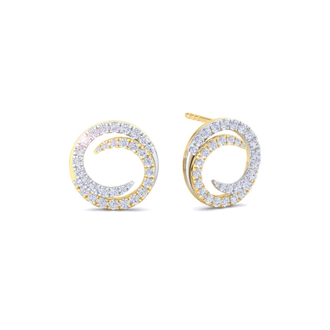 Nelly 0.60 carat round diamond earrings Nelly round diamond earrings DCGEMMES 18 carat Yellow Gold