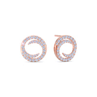 Nelly 0.60 carat round diamond earrings Nelly round diamond earrings DCGEMMES 18 carat Rose Gold