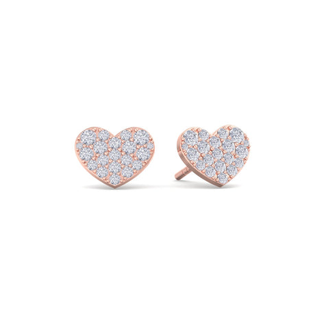 Boucles d'oreilles diamants ronds 0.67 carat Coraline Boucles d'oreilles Coraline diamants ronds DCGEMMES Or Rose 18 carats  