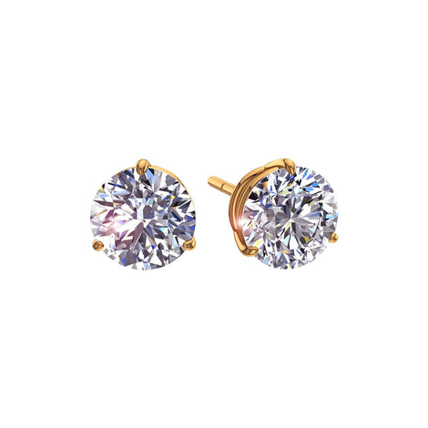 Galya 0.70 carat round diamond earrings Galya round diamond earrings DCGEMMES I SI 18k Yellow Gold