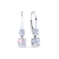 Perla 0.70 carat round diamond earrings Perla round diamond earrings DCGEMMES I SI 18 carat White Gold
