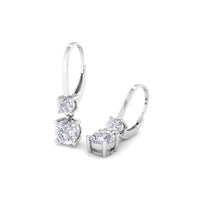 Orecchini Perla con diamanti tondi 0.70 carati Orecchini Perla con diamanti tondi DCGEMMES