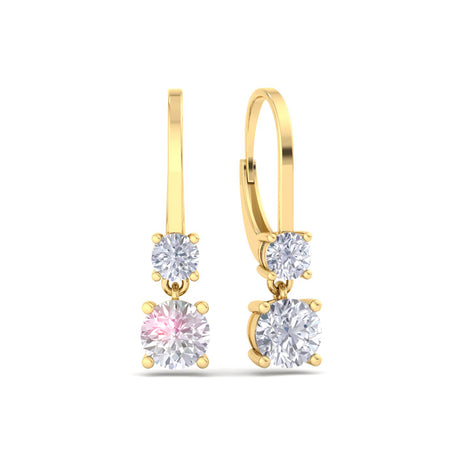 Perla round diamond earrings 0.70 carat Perla round diamond earrings DCGEMMES I SI 18 carat Yellow Gold