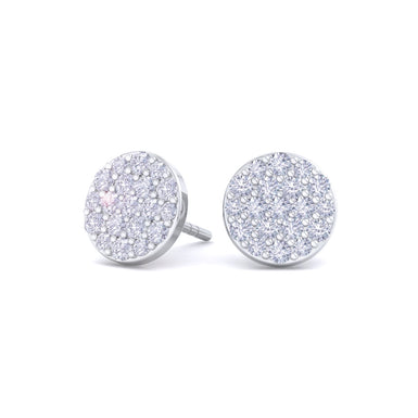 Boucles d'oreilles diamants ronds 0.78 carat Caroline Platine
