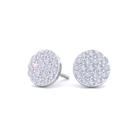 Boucles d'oreilles diamants ronds 0.78 carat Caroline Boucles d'oreilles Caroline diamants ronds DCGEMMES Or Blanc 18 carats  