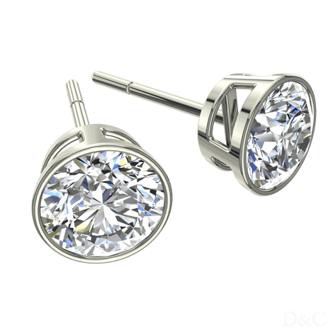 Alambra 0.80 carat round diamond earrings Alambra round diamond earrings DCGEMMES