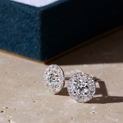 Isabelle orecchini con diamanti tondi 0.90 carati Isabelle orecchini con diamanti tondi DCGEMMES