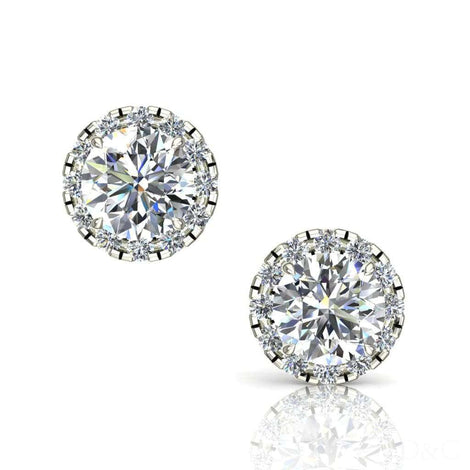 Boucles d'oreilles diamants ronds 0.90 carat Isabelle Boucles d'oreilles Isabelle diamants ronds DCGEMMES   