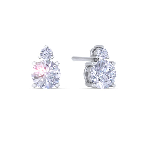 Pia round diamond earrings 0.95 carat Pia round diamond earrings DCGEMMES I SI 18 carat White Gold