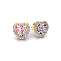 Boucles d'oreilles diamants ronds 1.00 carat Giulia Boucles d'oreilles Giulia diamants ronds DCGEMMES I SI Or Jaune 18 carats