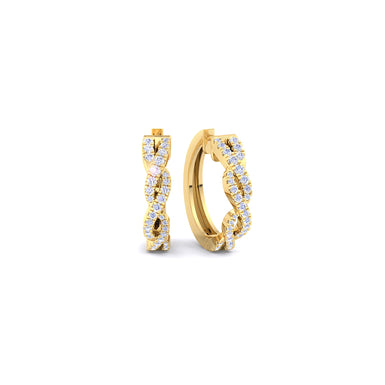 Orecchini Margot con diamanti tondi da 1.00 carati in oro giallo 18 carati