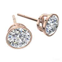 Alambra 1.10 carat round diamond earrings Alambra round diamond earrings DCGEMMES