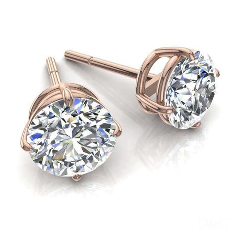 Boucles d'oreilles diamants ronds 1.10 carat Irina Boucles d'oreilles Irina diamants ronds DCGEMMES   