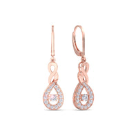 Rosa round diamond earrings 1.10 carat Rosa round diamond earrings DCGEMMES I SI 18 carat White Gold