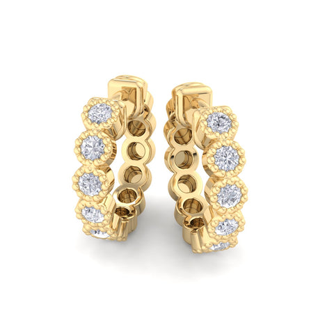 Linda 1.20 carat round diamond earrings Linda round diamond earrings DCGEMMES 18 carat Yellow Gold