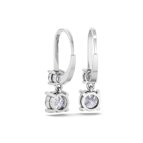 Perla 1.30 carat round diamond earrings Perla round diamond earrings DCGEMMES