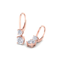 Perla 1.30 carat round diamond earrings Perla round diamond earrings DCGEMMES