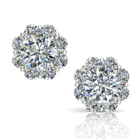 Boucles d'oreilles diamants ronds 1.36 carat Victoria Boucles d'oreilles Victoria diamants ronds DCGEMMES   