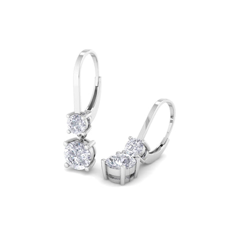 Perla 1.50 carat round diamond earrings Perla round diamond earrings DCGEMMES