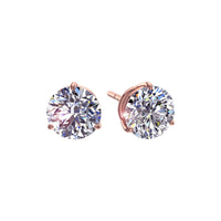Boucles d'oreilles diamants ronds 1.60 carat Galya Boucles d'oreilles Galya diamants ronds DCGEMMES I SI Or Rose 18 carats