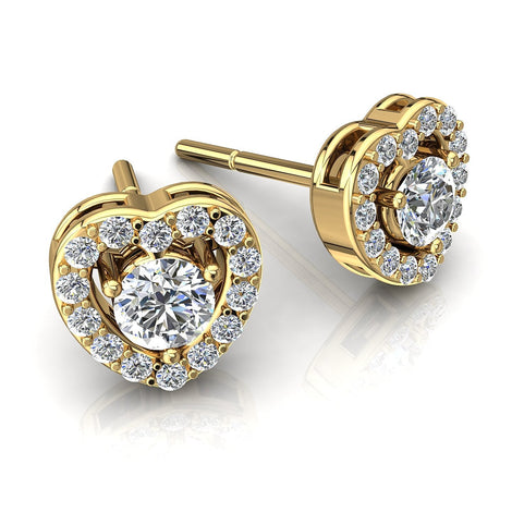 Boucles d'oreilles diamants ronds 1.60 carat Giulia Boucles d'oreilles Giulia diamants ronds DCGEMMES   