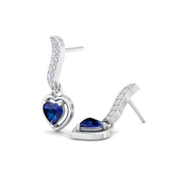 Kiara heart sapphire and round diamond earrings 0.94 carat Kiara heart sapphire and round diamond earrings DCGEMMES