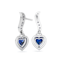 Kiara heart sapphire and round diamond earrings 0.94 carat Kiara heart sapphire and round diamond earrings DCGEMMES