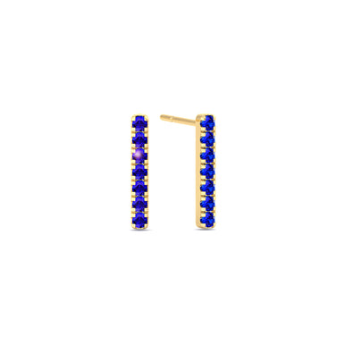 Farrah 0.21 carat round sapphire earrings in 18 carat yellow gold