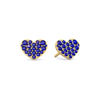Coraline 0.67 carat round sapphire earrings Coraline round sapphire earrings DCGEMMES 18 carat Yellow Gold