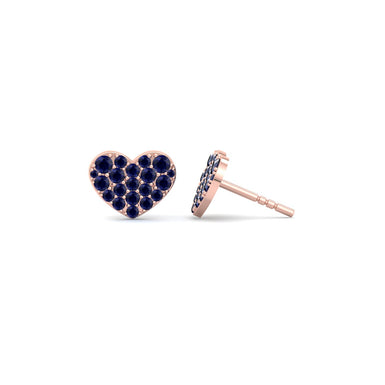 0.67 carat round sapphire earrings Coraline 18 carat Rose Gold