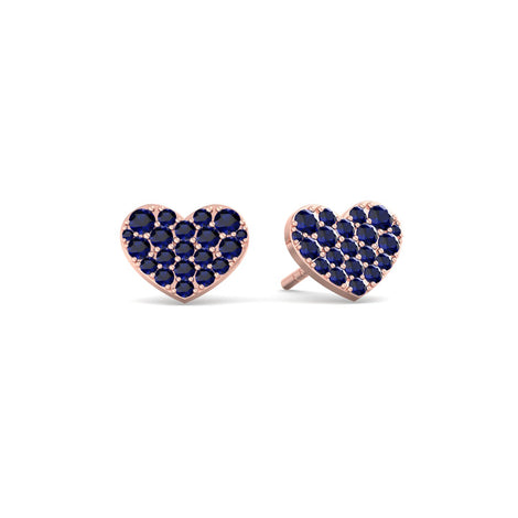 Coraline 0.67 carat round sapphire earrings Coraline round sapphire earrings DCGEMMES 18 carat Rose Gold