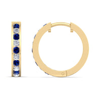 Alessia 0.50 carat round sapphires and round diamonds earrings Alessia round sapphires and round diamonds earrings DCGEMMES