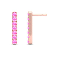 Farrah orecchini con zaffiro rosa tondo 0.21 carati Farrah orecchini con zaffiro rosa tondo DCGEMMES