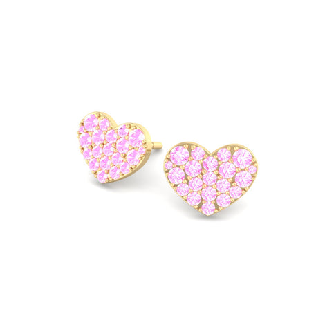 Coraline 0.67 carat round pink sapphire earrings Coraline round pink sapphire earrings DCGEMMES