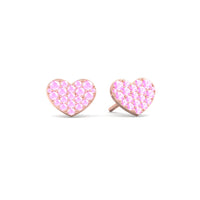 Coraline 0.67 carat round pink sapphire earrings Coraline round pink sapphire earrings DCGEMMES 18 carat Rose Gold