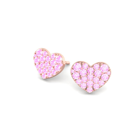 Coraline Orecchini con zaffiro rosa tondo 0.67 carati Orecchini con zaffiro rosa tondo Coraline DCGEMMES